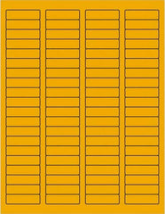 Tape Logic - 1-3/4" Long, Fluorescent Orange Paper Laser Label - For Laser Printers - Exact Tooling