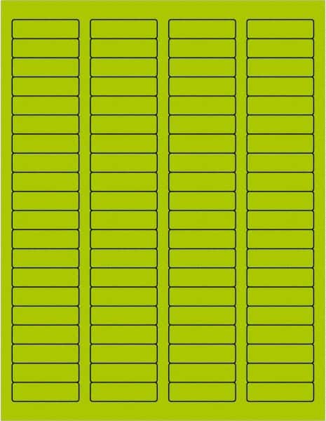 Tape Logic - 1-3/4" Long, Fluorescent Green Paper Laser Label - For Laser Printers - Exact Tooling