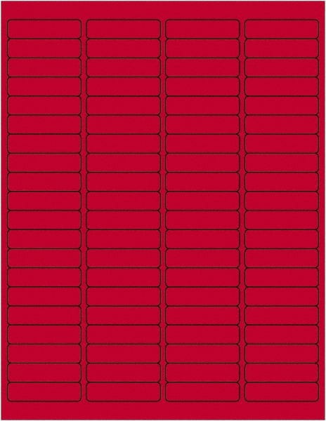 Tape Logic - 1-15/16" Long, Fluorescent Red Paper Laser Label - For Laser Printers - Exact Tooling