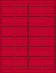 Tape Logic - 1-15/16" Long, Fluorescent Red Paper Laser Label - For Laser Printers - Exact Tooling