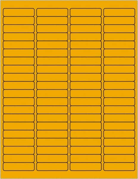 Tape Logic - 1-15/16" Long, Fluorescent Orange Paper Laser Label - For Laser Printers - Exact Tooling