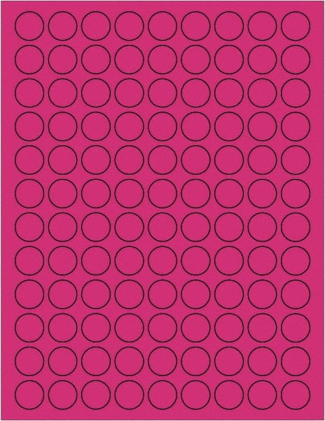 Tape Logic - 3/4" Long, Fluorescent Pink Paper Laser Label - For Laser Printers - Exact Tooling