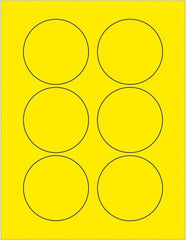 Tape Logic - 3" Long, Fluorescent Yellow Paper Laser Label - For Laser Printers - Exact Tooling