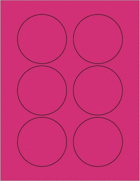 Tape Logic - 3" Long, Fluorescent Pink Paper Laser Label - For Laser Printers - Exact Tooling