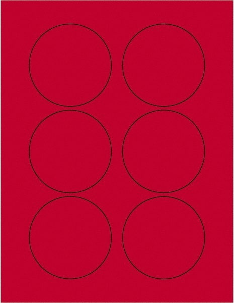 Tape Logic - 3" Long, Fluorescent Red Paper Laser Label - For Laser Printers - Exact Tooling