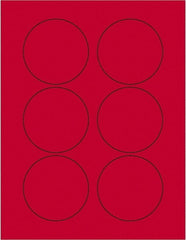 Tape Logic - 3" Long, Fluorescent Red Paper Laser Label - For Laser Printers - Exact Tooling