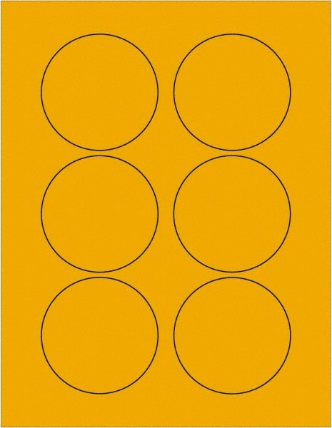 Tape Logic - 3" Long, Fluorescent Orange Paper Laser Label - For Laser Printers - Exact Tooling