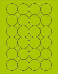 Tape Logic - 1.6" Wide x 1-21/32" Long, Fluorescent Green Paper Laser Label - For Laser Printers - Exact Tooling