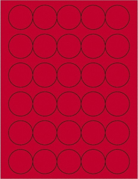 Tape Logic - 1-1/2" Long, Fluorescent Red Paper Laser Label - For Laser Printers - Exact Tooling