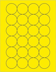 Tape Logic - 1.6" Wide x 1-21/32" Long, Fluorescent Yellow Paper Laser Label - For Laser Printers - Exact Tooling