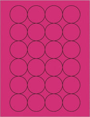 Tape Logic - 1.6" Wide x 1-21/32" Long, Fluorescent Pink Paper Laser Label - For Laser Printers - Exact Tooling