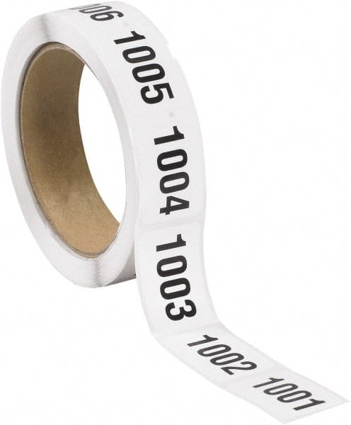 Tape Logic - 1-1/2" Long, Black/White Paper Inventory Labels - For Multi-Use - Exact Tooling