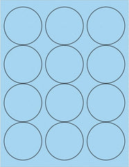 Tape Logic - 2-1/2" Long, Pastel Blue Paper Laser Label - For Laser Printers - Exact Tooling