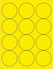 Tape Logic - 2-1/2" Long, Fluorescent Yellow Paper Laser Label - For Laser Printers - Exact Tooling