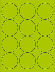 Tape Logic - 2-1/2" Long, Fluorescent Green Paper Laser Label - For Laser Printers - Exact Tooling