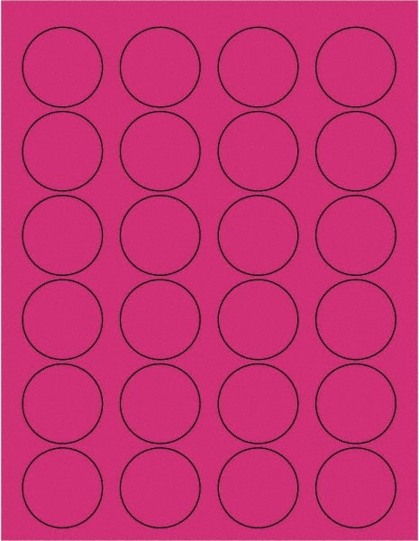 Tape Logic - 1-5/8" Long, Fluorescent Pink Paper Laser Label - For Laser Printers - Exact Tooling