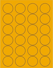 Tape Logic - 1-5/8" Long, Fluorescent Orange Paper Laser Label - For Laser Printers - Exact Tooling