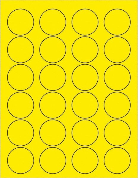 Tape Logic - 1-5/8" Long, Fluorescent Yellow Paper Laser Label - For Laser Printers - Exact Tooling