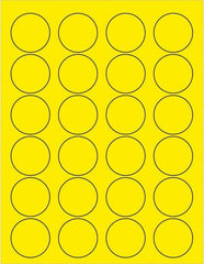 Tape Logic - 1-5/8" Long, Fluorescent Yellow Paper Laser Label - For Laser Printers - Exact Tooling