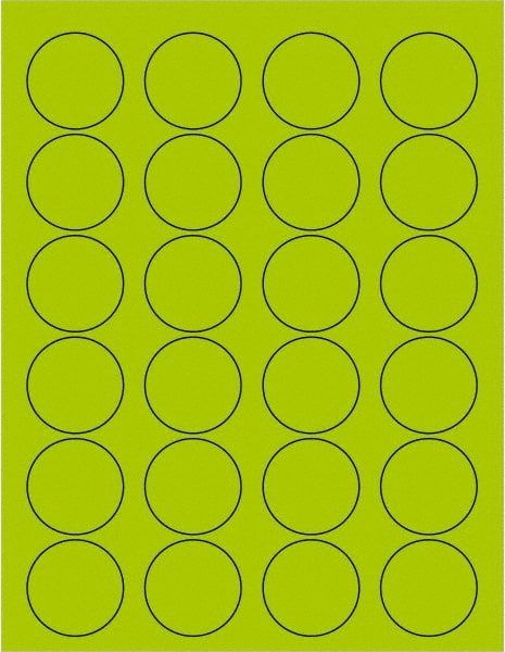 Tape Logic - 1-5/8" Long, Fluorescent Green Paper Laser Label - For Laser Printers - Exact Tooling