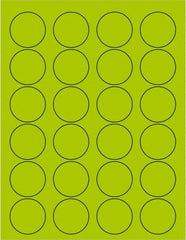 Tape Logic - 1-5/8" Long, Fluorescent Green Paper Laser Label - For Laser Printers - Exact Tooling