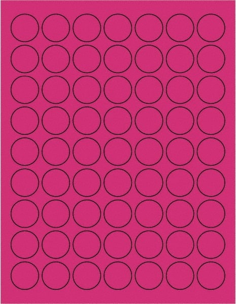 Tape Logic - 1" Long, Fluorescent Pink Paper Laser Label - For Laser Printers - Exact Tooling