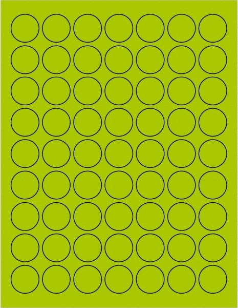 Tape Logic - 1" Long, Fluorescent Green Paper Laser Label - For Laser Printers - Exact Tooling