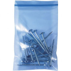 Made in USA - 6 x 8", 4 mil VCI Reclosable Polybags - Blue - Exact Tooling