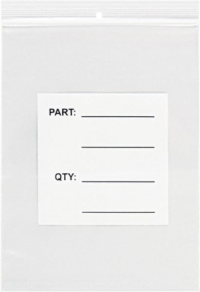 Value Collection - 12 x 15", 4 mil Parts Bag with Hang Holes - Clear - Exact Tooling