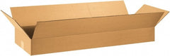 Made in USA - 12" Wide x 36" Long x 6" High Rectangle Corrugated Shipping Box - 1 Wall, Kraft (Color), 65 Lb Capacity - Exact Tooling