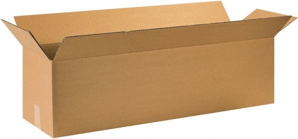 Made in USA - 12" Wide x 44" Long x 12" High Rectangle Corrugated Shipping Box - 1 Wall, Kraft (Color), 65 Lb Capacity - Exact Tooling