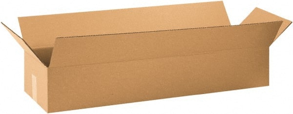 Made in USA - 10" Wide x 36" Long x 6" High Rectangle Corrugated Shipping Box - 1 Wall, Kraft (Color), 65 Lb Capacity - Exact Tooling
