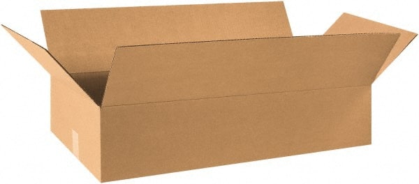 Made in USA - 16" Wide x 31" Long x 9" High Rectangle Corrugated Shipping Box - 1 Wall, Kraft (Color), 65 Lb Capacity - Exact Tooling