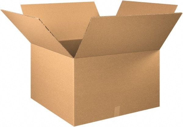 Made in USA - 30" Wide x 30" Long x 20" High Rectangle Heavy Duty Corrugated Box - 2 Walls, Kraft (Color), 100 Lb Capacity - Exact Tooling