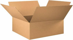 Made in USA - 30" Wide x 30" Long x 12" High Rectangle Corrugated Shipping Box - 1 Wall, Kraft (Color), 65 Lb Capacity - Exact Tooling
