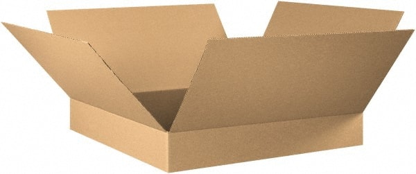 Made in USA - 30" Wide x 30" Long x 6" High Rectangle Corrugated Shipping Box - 1 Wall, Kraft (Color), 65 Lb Capacity - Exact Tooling