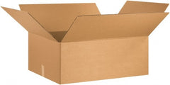 Made in USA - 24" Wide x 30" Long x 12" High Rectangle Corrugated Shipping Box - 1 Wall, Kraft (Color), 65 Lb Capacity - Exact Tooling