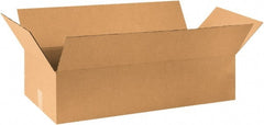 Made in USA - 20" Wide x 36" Long x 9" High Rectangle Corrugated Shipping Box - 1 Wall, Kraft (Color), 65 Lb Capacity - Exact Tooling