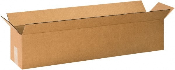 Made in USA - 12" Wide x 60" Long x 12" High Rectangle Corrugated Shipping Box - 1 Wall, Kraft (Color), 65 Lb Capacity - Exact Tooling