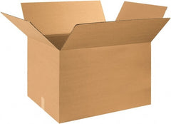 Made in USA - 20" Wide x 30" Long x 18" High Rectangle Corrugated Shipping Box - 1 Wall, Kraft (Color), 65 Lb Capacity - Exact Tooling