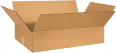 Made in USA - 18" Wide x 28" Long x 6" High Rectangle Corrugated Shipping Box - 1 Wall, Kraft (Color), 65 Lb Capacity - Exact Tooling