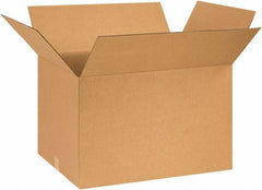Made in USA - 18" Wide x 26" Long x 16" High Rectangle Corrugated Shipping Box - 1 Wall, Kraft (Color), 65 Lb Capacity - Exact Tooling
