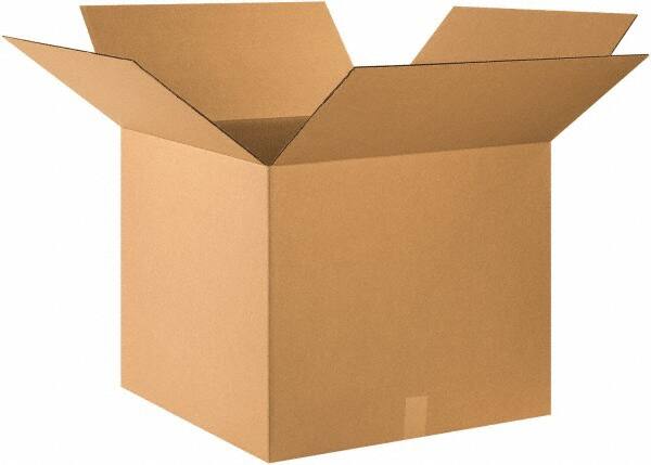 Made in USA - 24" Wide x 24" Long x 20" High Rectangle Corrugated Shipping Box - 1 Wall, Kraft (Color), 65 Lb Capacity - Exact Tooling