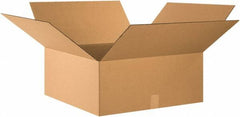 Made in USA - 24" Wide x 24" Long x 10" High Rectangle Corrugated Shipping Box - 1 Wall, Kraft (Color), 65 Lb Capacity - Exact Tooling