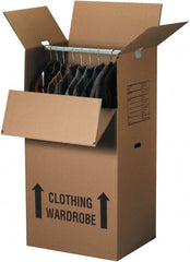 Made in USA - 20" Wide x 24" Long x 34" High Rectangle Moving Boxes - 2 Walls, Kraft (Color), 100 Lb Capacity - Exact Tooling