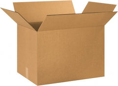 Made in USA - 16" Wide x 24" Long x 16" High Rectangle Heavy Duty Corrugated Box - 2 Walls, Kraft (Color), 100 Lb Capacity - Exact Tooling