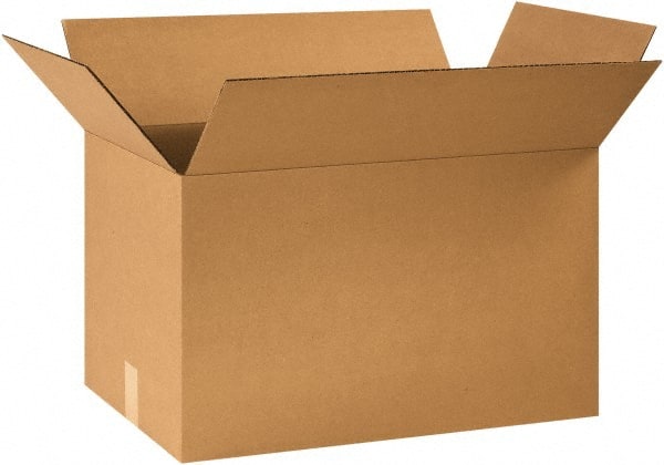 Made in USA - 16" Wide x 26" Long x 16" High Rectangle Corrugated Shipping Box - 1 Wall, Kraft (Color), 65 Lb Capacity - Exact Tooling