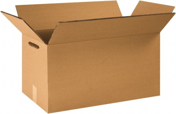 Made in USA - 12" Wide x 24" Long x 12" High Rectangle Heavy Duty Corrugated Box - 2 Walls, Kraft (Color), 100 Lb Capacity - Exact Tooling