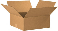 Made in USA - 20" Wide x 20" Long x 7" High Rectangle Corrugated Shipping Box - 1 Wall, Kraft (Color), 65 Lb Capacity - Exact Tooling