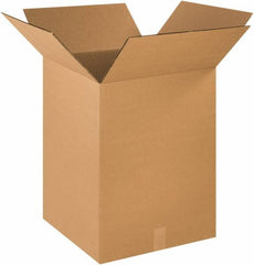 Made in USA - 18" Wide x 18" Long x 24" High Rectangle Heavy Duty Corrugated Box - 2 Walls, Kraft (Color), 100 Lb Capacity - Exact Tooling